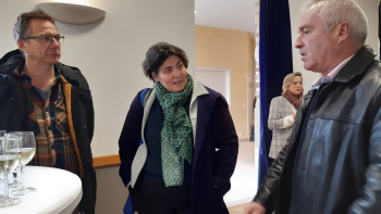 Carole Ly à la céremonie de signature du contrat de filière locale du fromage de chèvre fermier « Trèfle du Perche »
