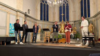 Photographie prise lors du concert « Le Souffle du Berger » organisé par la Chapelle Harmonique le 12 décembre en l’église Saint-Michel de Montlebon dans le Hauts-Doubs 