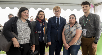 Visite du ministre Marc Fesneau au stand du salon Tech&Bio 2023