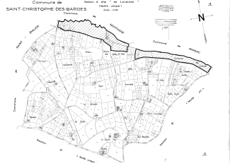 Délimitation parcellaire de l’AOC « Saint-Emilion » sur la commune de Saint-Christophe-des-Bardes, signée par J. Capus (président du CNAO de 1936 à 1947) @INAO