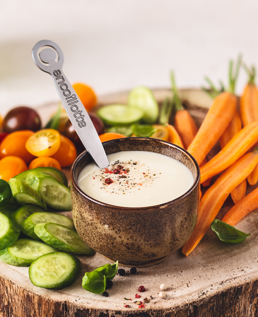 Cancoillotte sur un plateau